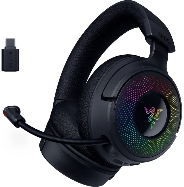 Main image of Razer - Kraken V4 Wireless Gaming Headset with 9 Zone Chroma RGB For PC, Mac, PS5, Switch, Steam Deck, Smartphone - Black