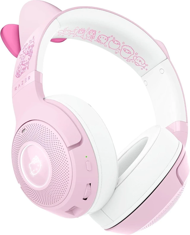 Alt view image 2 of 4 - Razer - Kraken Kitty V2 BT Wireless Gaming Headset with Chroma RGB - Hello Kitty Edition - Pink