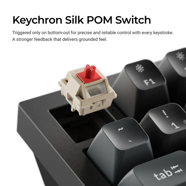 Alt view image 3 of 4 - Keychron - Q6 Ultra 8K Fully Assembled Knob Wireless Mechanical Keyboard with Silk POM Brown Switch - Black