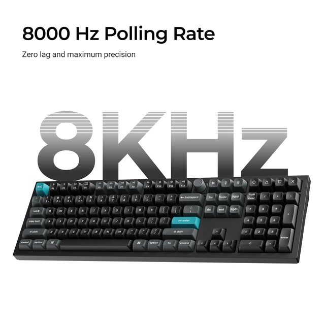 Alt view image 4 of 4 - Keychron - Q6 Ultra 8K Fully Assembled Knob Wireless Mechanical Keyboard with Silk POM Brown Switch - Black