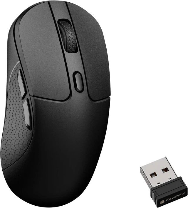 Main image of Keychron - M3 Wireless Mouse with PixArt 3950 (8K Polling Rate) Sensor - Black