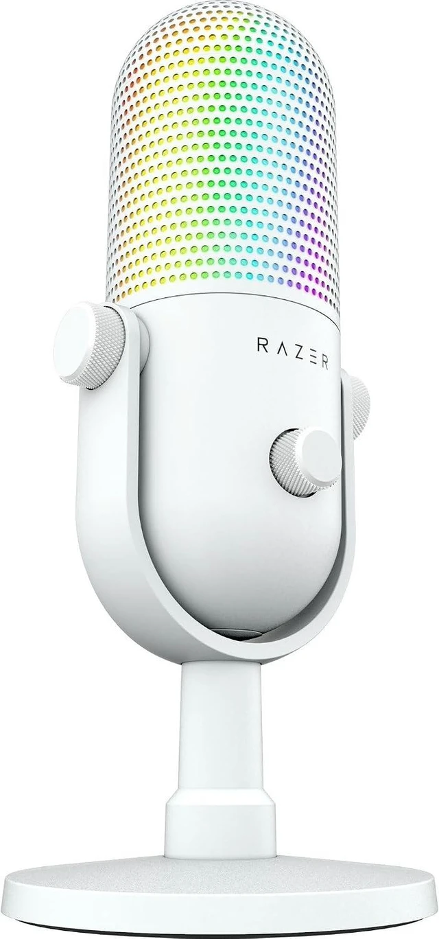 Alt view image 2 of 4 - Razer - Seiren V3 Chroma 32-Bit DSP RGB USB Microphone - White