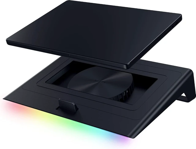 Alt view image 2 of 4 - Razer - Laptop Cooling Pad with Intelligent Fan Control and Chroma RGB for Laptops 14" to 18" - Black