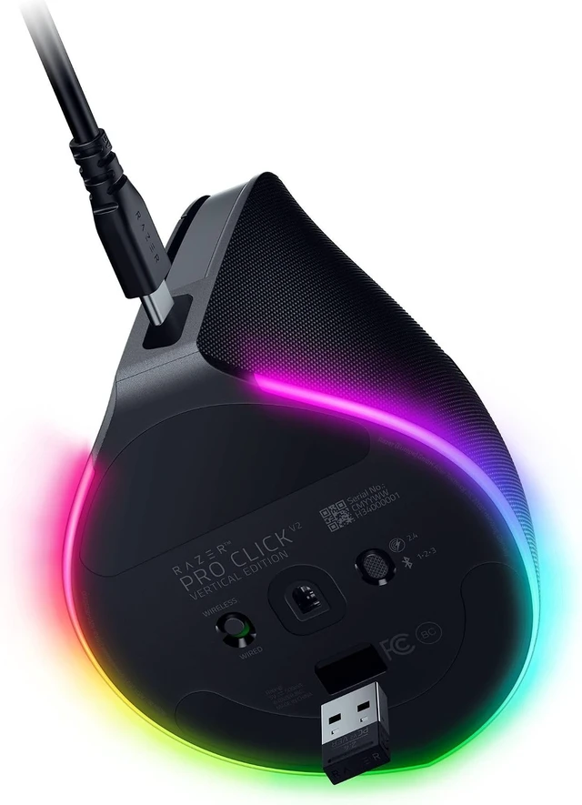 Alt view image 4 of 4 - Razer - Pro Click V2 Optical Wireless Gaming Mouse with Vertical 6-Button Ergonomic Design - Black
