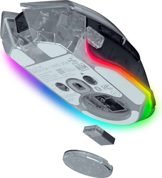 Alt view image 3 of 4 - Razer - Basilisk V3 Pro 35K Fully Customizable Wireless Ergonomic RGB Gaming Mouse - Phantom White