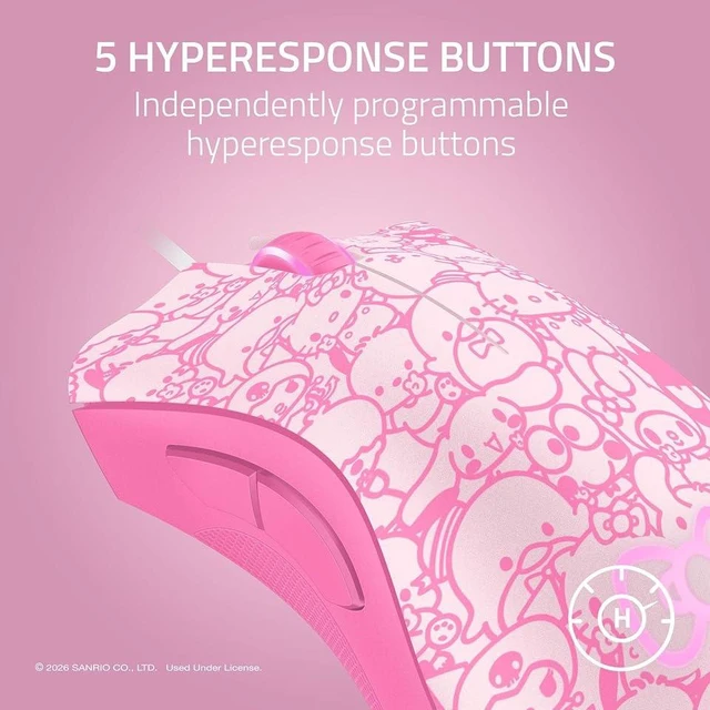 Alt view image 2 of 4 - Razer Deathadder Essential Wired Mouse Hello Kitty and friends