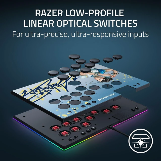 Alt view image 3 of 4 - Razer - Kitsune All-Button Optical Arcade Controller for PS5 and PC - SF6 Chun-Li Edition