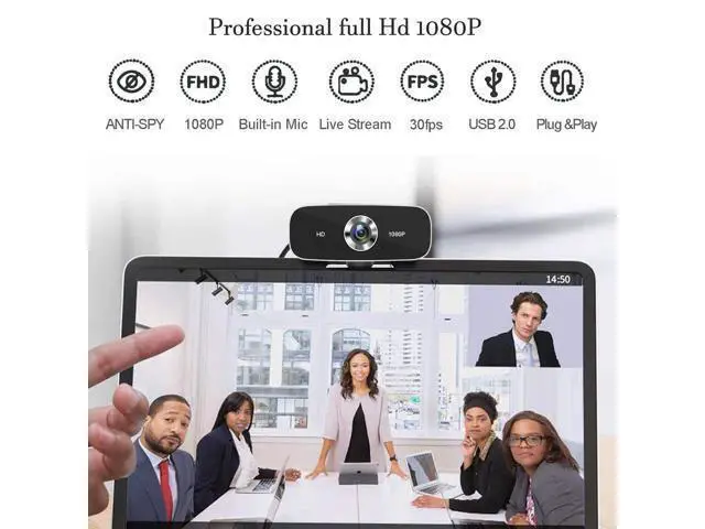 Alt view image 4 of 5 - YOUPECK C28 1080P 2K 4K HD Webcam with Privacy Cover and Tripod Stand, PC Camera with Noise-Cancelling Mic, Auto Light Correction, Plug and Play, Web Camera for Streaming, Zoom/Facetime (1080P HD)