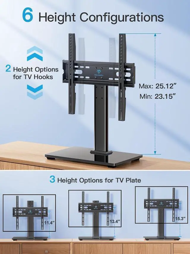 Alt view image 3 of 7 - Mobile TV Stand for 23-60 Inch LCD LED Flat/Curved Panel Screen TVs