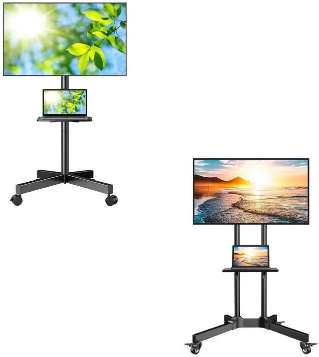 Main image of Rolling TV Stand for 32-85 Inch TVs Holds up to 132 Lbs