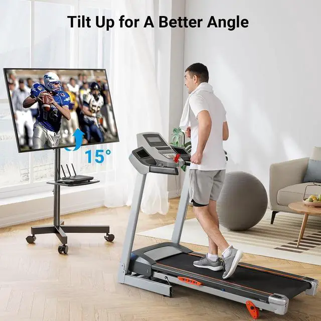 Alt view image 7 of 7 - Mobile TV Stand for 23-60 Inch LCD LED Flat/Curved Panel Screen TVs
