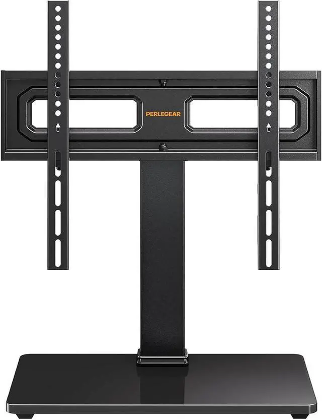 Main image of Table Top TV Stand Mount, Universal Swivel TV Stand for 3260,65 Inch LCD/LED/OLED TVs up to 88 lbs with Tempered Glass Base, Height Adjustable TV Base with Tilt, Max VESA 400x400mm