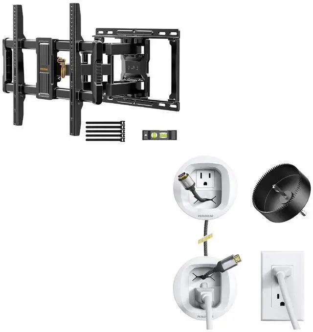 Main image of UL Listed Full Motion TV Wall Mount for 40-86 inch TVs in-Wall Cable Management Kit