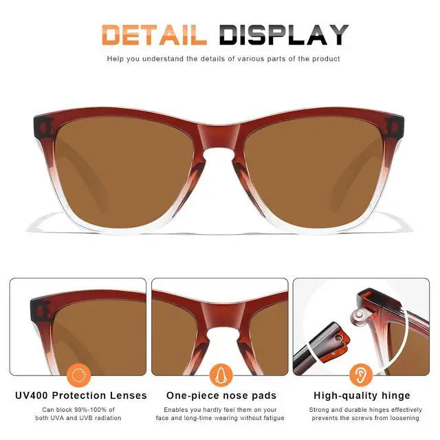 Alt view image 7 of 7 - Sunglasses Womens Polarized Sunglasses for Women Trendy Designer Mirrored UV Protection Sun Glasses