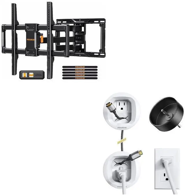 Main image of UL Listed Full Motion TV Wall Mount for 42-84 inch TVs in-Wall Cable Management Kit