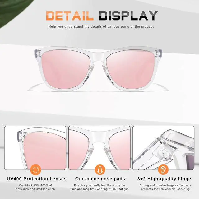 Alt view image 5 of 7 - Sunglasses Womens Polarized Sunglasses for Women Trendy Designer Mirrored UV Protection Sun Glasses