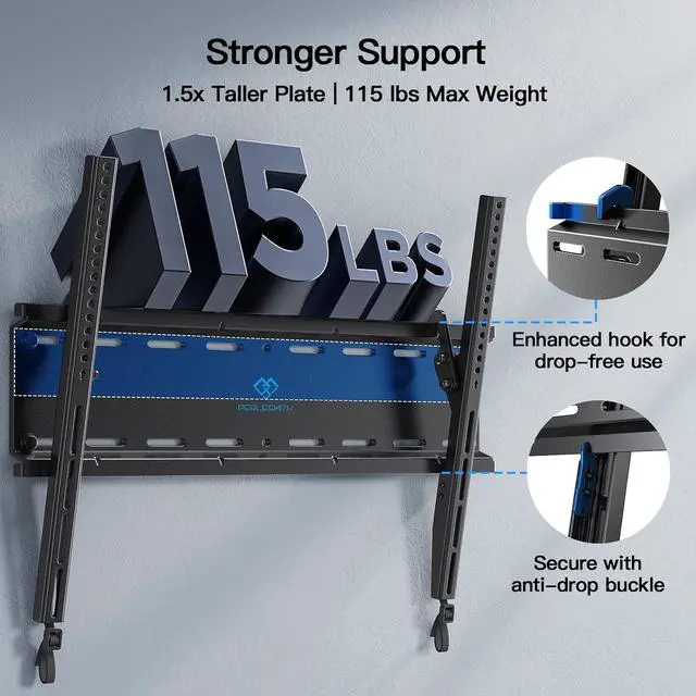 Alt view image 2 of 7 - Tilting TV Wall Mount Bracket Low Profile for Most 23-60 inch TVs, PSMTK1 Full Motion TV Wall Mount for 26-60 Inch TVs, PSMFK12