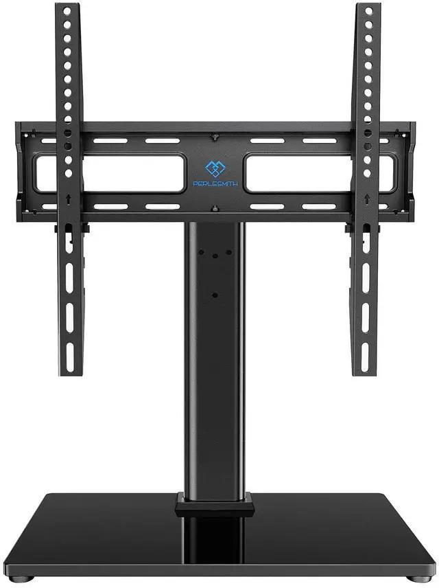 Main image of Universal Swivel TV Stand Legs for 24-60 inch LCD LED TVs, Height Adjustable Television Mount Stand with Tempered Glass Base, Universal VESA Mount 400×400mm, Holds up to 88lbs, PSTVS09