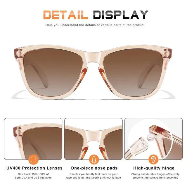 Alt view image 5 of 7 - Sunglasses Womens Polarized Sunglasses for Women Trendy Designer Mirrored UV Protection Sun Glasses