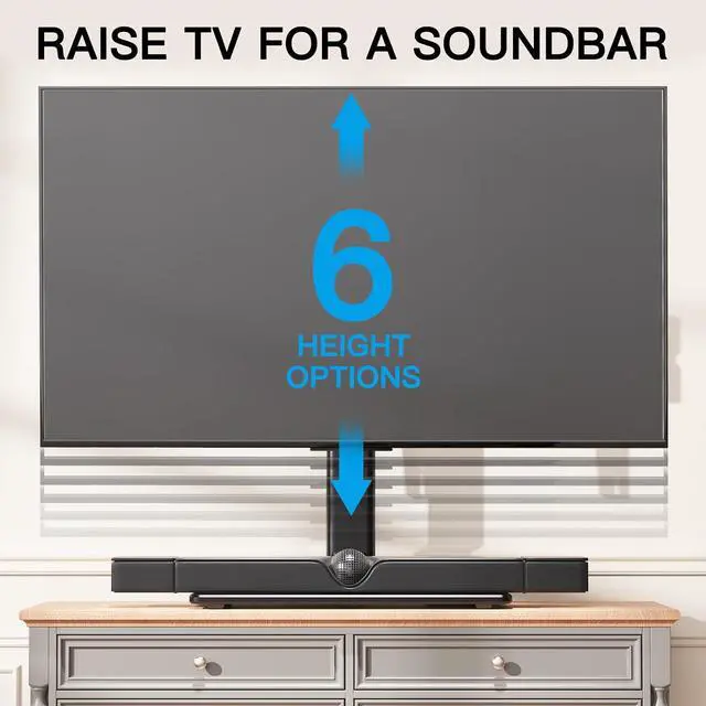 Alt view image 6 of 7 - Universal Swivel TV Stand Legs for 32-65 inch TVs up to 88lbs, Height Adjustable Table Top Stand Base, Television Mount Stands with Tempered Glass Base, Universal VESA 400x400mm, PSTVS17