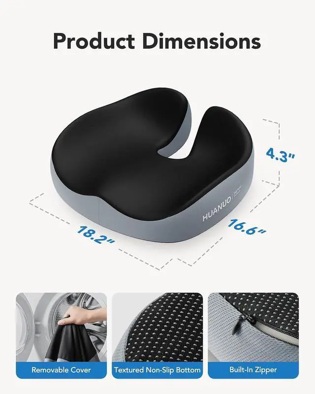 Alt view image 2 of 7 - Seat Cushion for Office Chairs, Lumbar Support Pillow for Office Chair