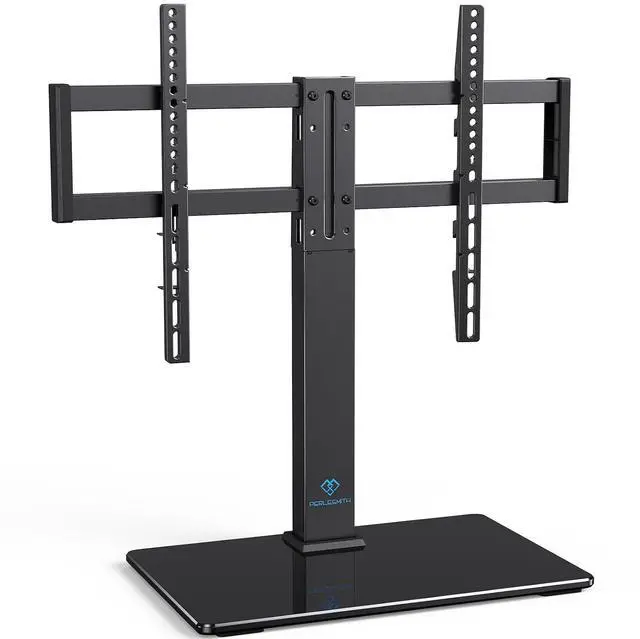 Main image of Universal Swivel TV Stand for 32-75 inch TVs, Table Top TV Stand Base up to 99 lbs, 4 Height Adjustable Universal TV Legs with Tempered Glass Base, Max VESA 600x400mm, PSTVS02-N1