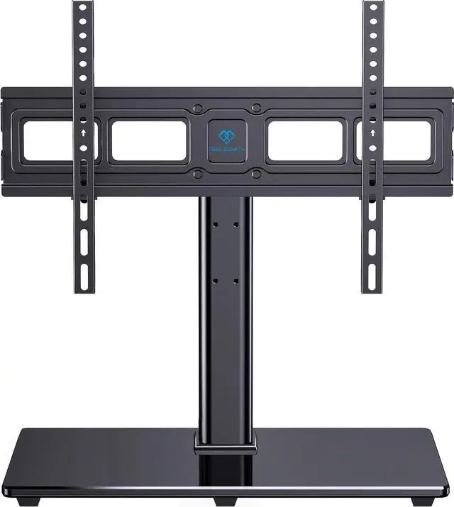 Main image of Universal TV Stand for 32-82 inch LCD LED OLED 4K Flat Screen TVs-Height Adjustable TV Mount Stand with Tempered Glass Base, VESA 600x400mm, Holds up to 99lbs PSTVS11