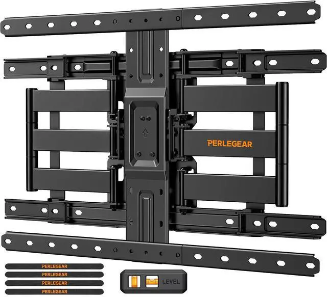 Main image of Ultra Slim TV Wall Mount 1.1" Low Profile for 42-90" TVs, Fits 16"/24" Studs, Full Motion TV Mount Wall Bracket with Dual Articulating Arms, Swivel, Tilt, Max VESA 600x400mm, Holds 132lbs