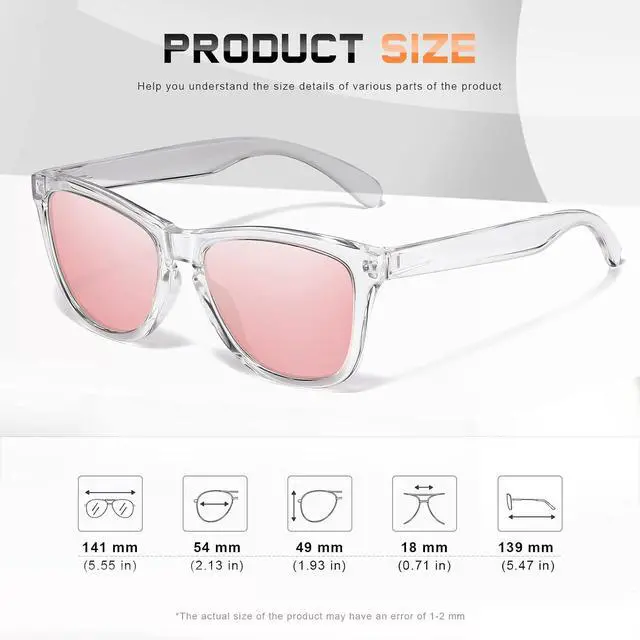 Alt view image 2 of 5 - Sunglasses Womens Polarized Sunglasses for Women Trendy Designer Mirrored UV Protection Sun Glasses