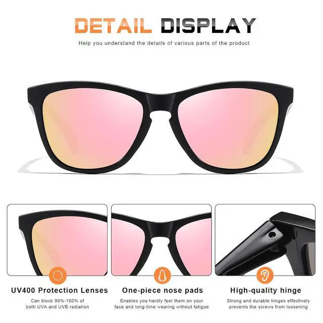 Alt view image 3 of 5 - Sunglasses Womens Polarized Sunglasses for Women Trendy Designer Mirrored UV Protection Sun Glasses