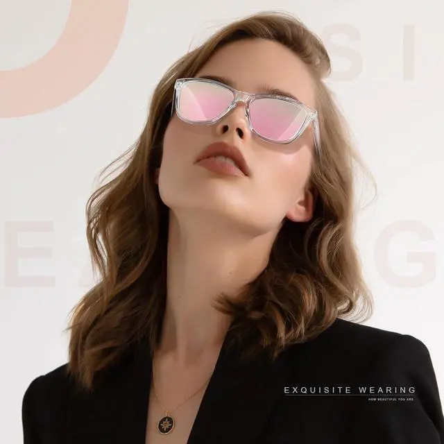 Alt view image 5 of 6 - Sunglasses Womens Polarized Sunglasses for Women Trendy Designer Mirrored UV Protection Sun Glasses