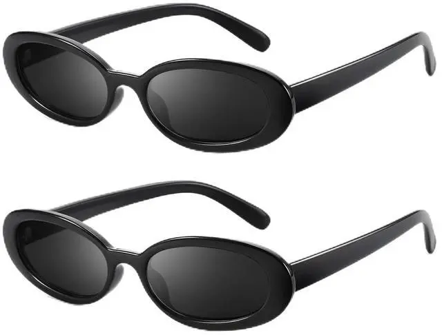 Main image of Sunglasses Womens Retro Oval Sunglasses for Women Men Fashion Small Oval Sun Glasses 90s Vintage Driving Shades