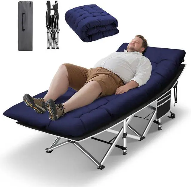 Main image of Camping Cot, Portable Camping Cot for Adult, 28" Wide Sleeping Cot Max Load 600LBS with Thick Mattress and Carry Bag, Portable Camping Bed for Outdoor Camping/Office, Home Nap