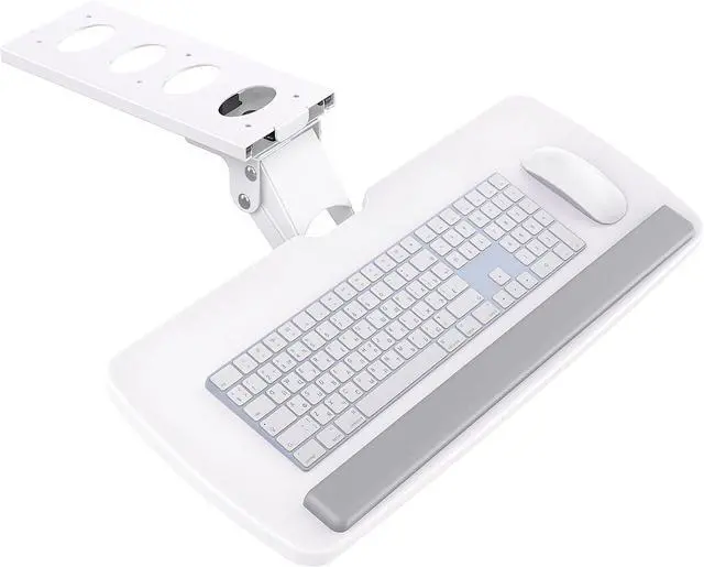 Main image of Keyboard Tray Under Desk, 360 Adjustable Ergonomic Sliding Keyboard & Mouse Tray, Under Desk Keyboard Tray Slide Out, Keyboard Holder Under Desk for Typing in Home, Office Work, 25"W x 9.84"D