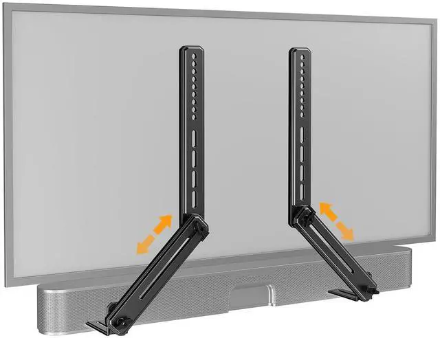 Main image of Soundbar Mount with Adjustable Height, Sound bar Mount up to 15 lbs, Soundbar Mount Under or Above TV, Soundbar tv Mount Bracket with Detachable Long Extension Plates PGSM04B