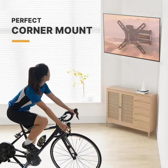 Alt view image 6 of 7 - Full Motion TV Wall Mount Bracket for Most 13-43 Inch LED LCD Flat Curved Screen TVs & Monitors, Swivel Tilt Extension with Articulating Arms, Max VESA 200x200mm up to 44lbs
