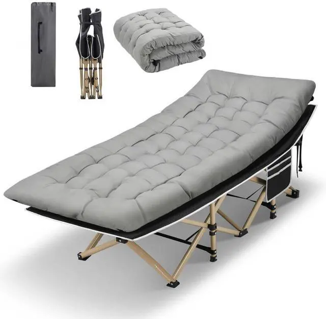 Main image of Camping Cot, Portable Camping Cot for Adult, 28" Wide Sleeping Cot Max Load 600LBS with Thick Mattress and Carry Bag, Portable Camping Bed for Outdoor Camping/Office, Home Nap