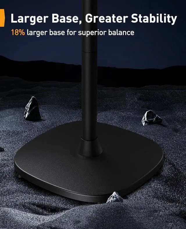 Alt view image 4 of 7 - Speaker Stand Pair for Sonos Era 300 Speakers, All-Metal 32 Tall Floor Speaker Stand with Cable Management, Enlarged Base, Easy 3-Step Setup, 360° Surround Sound Speaker Stand