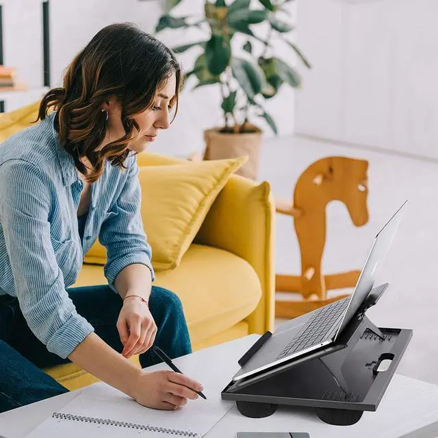 Alt view image 2 of 7 - Adjustable Laptop Stand with 8 Angles