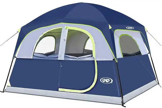 Main image of Tents 6 Person Waterproof Windproof Easy Setup,Double Layer Family Camping Tent with 1 Mesh Door & 5 Large Mesh Windows -10'X9'X78in(H)