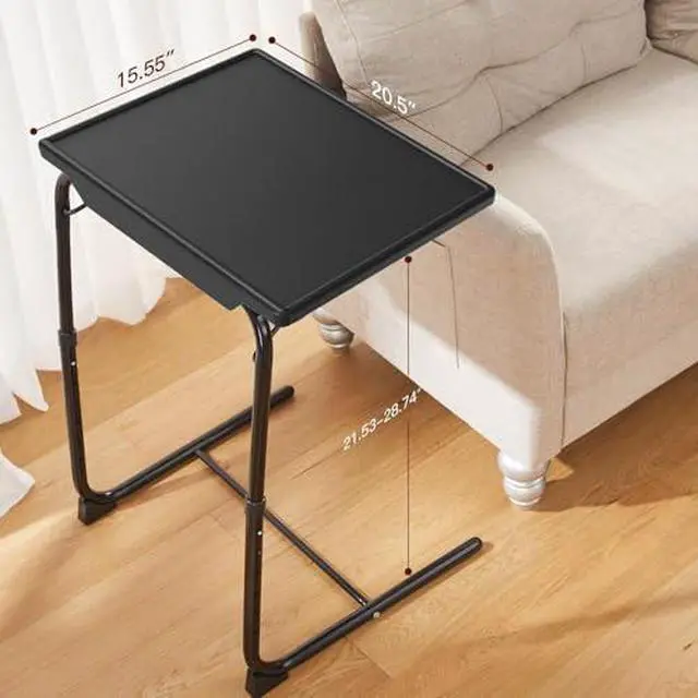 Alt view image 6 of 6 - Adjustable TV Tray with 6 Height & 3 Tilt Angle Adjustments