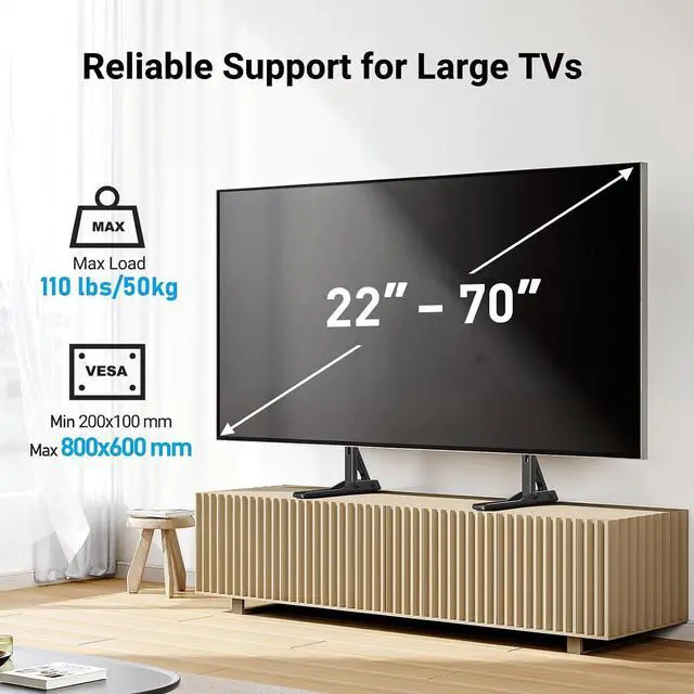 Alt view image 2 of 7 - Universal TV Legs for 22-70 Inch TVs Holds up to 110lbs