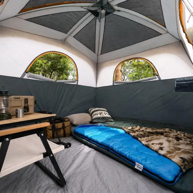 Alt view image 4 of 7 - Tents 6 Person Waterproof Windproof Easy Setup,Double Layer Family Camping Tent with 1 Mesh Door & 5 Large Mesh Windows -10'X9'X78in(H)