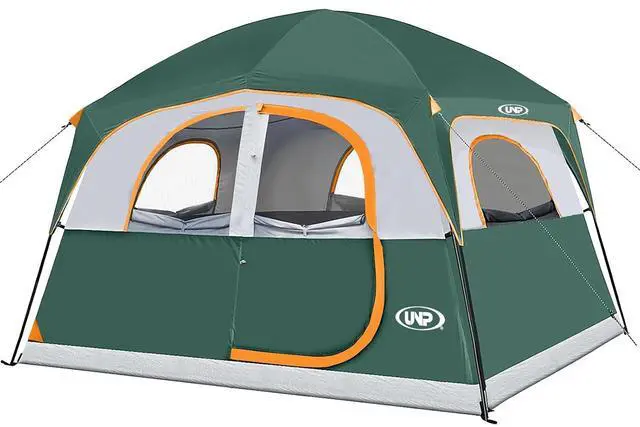 Main image of Tents 6 Person Waterproof Windproof Easy Setup,Double Layer Family Camping Tent with 1 Mesh Door & 5 Large Mesh Windows -10'X9'X78in(H)