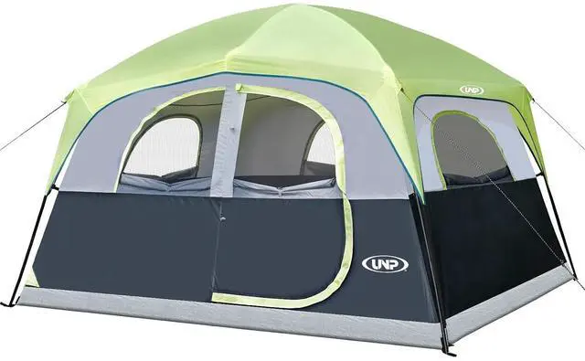 Main image of Tents 6 Person Waterproof Windproof Easy Setup,Double Layer Family Camping Tent with 1 Mesh Door & 5 Large Mesh Windows -10'X9'X78in(H)