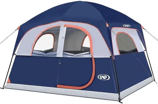 Main image of Tents 6 Person Waterproof Windproof Easy Setup,Double Layer Family Camping Tent with 1 Mesh Door & 5 Large Mesh Windows -10'X9'X78in(H)