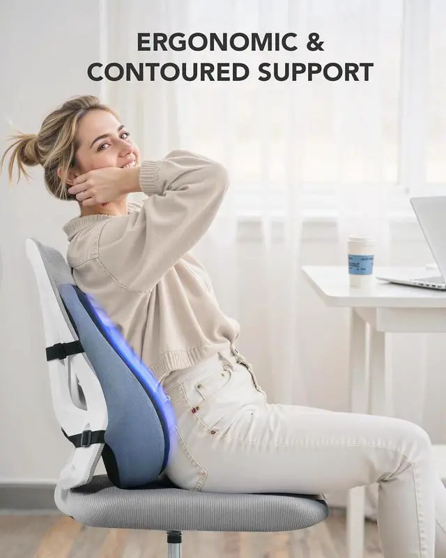 Alt view image 5 of 7 - Seat Cushion for Office Chairs, Lumbar Support Pillow for Office Chair