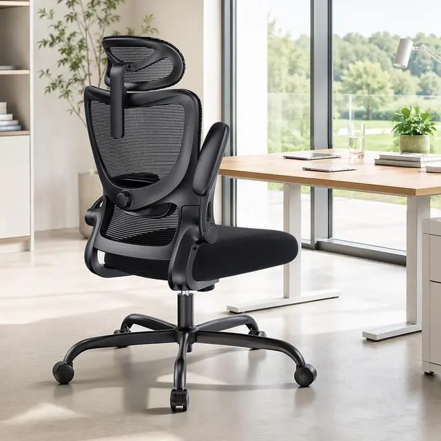 Main image of Ergonomic Office Chair, High Back Computer Desk Chair with Adjustable Lumbar Support and Headrest, Comfy Gaming Chair with 3D Armrests, Home Office Rolling Chair, Max Load 300 lbs