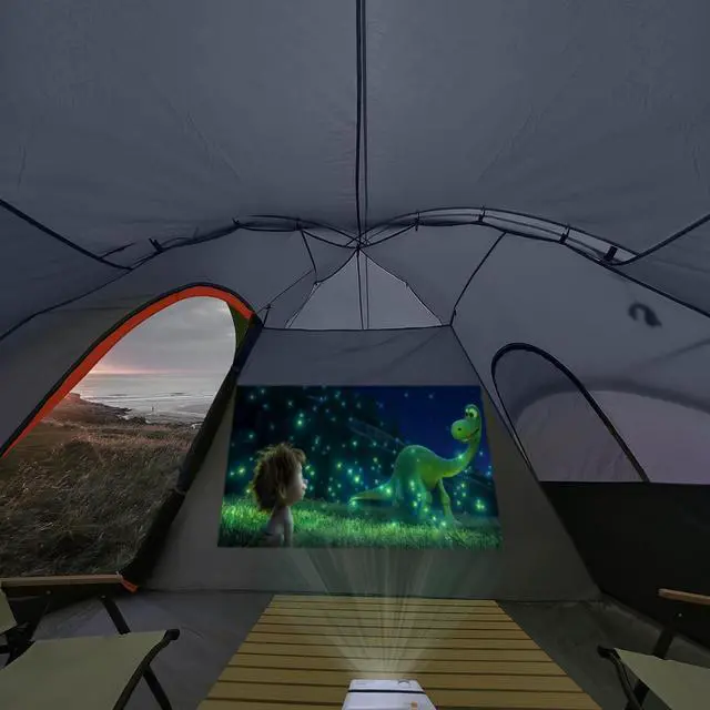 Alt view image 5 of 7 - Camping Tent 10-Person-Family Tents, Parties, Music Festival Tent, Big, Easy Up, 5 Large Mesh Windows, Double Layer, 2 Room, Waterproof, Weather Resistant, 18ft x 9ft x78in