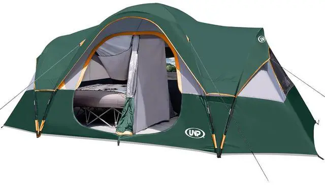 Main image of Camping Tent 10-Person-Family Tents, Parties, Music Festival Tent, Big, Easy Up, 5 Large Mesh Windows, Double Layer, 2 Room, Waterproof, Weather Resistant, 18ft x 9ft x78in